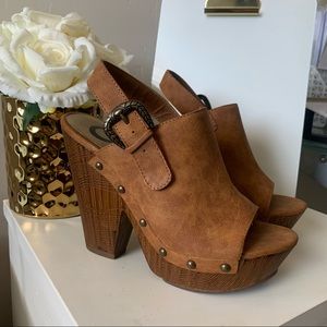 Brown Wedge Sandals